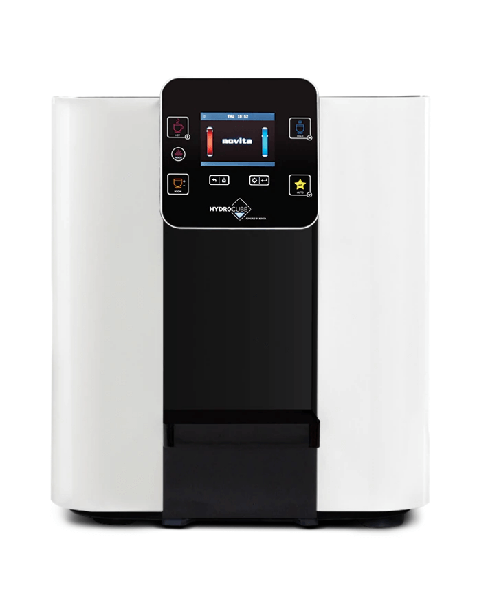 A white and black machine on a white background.
