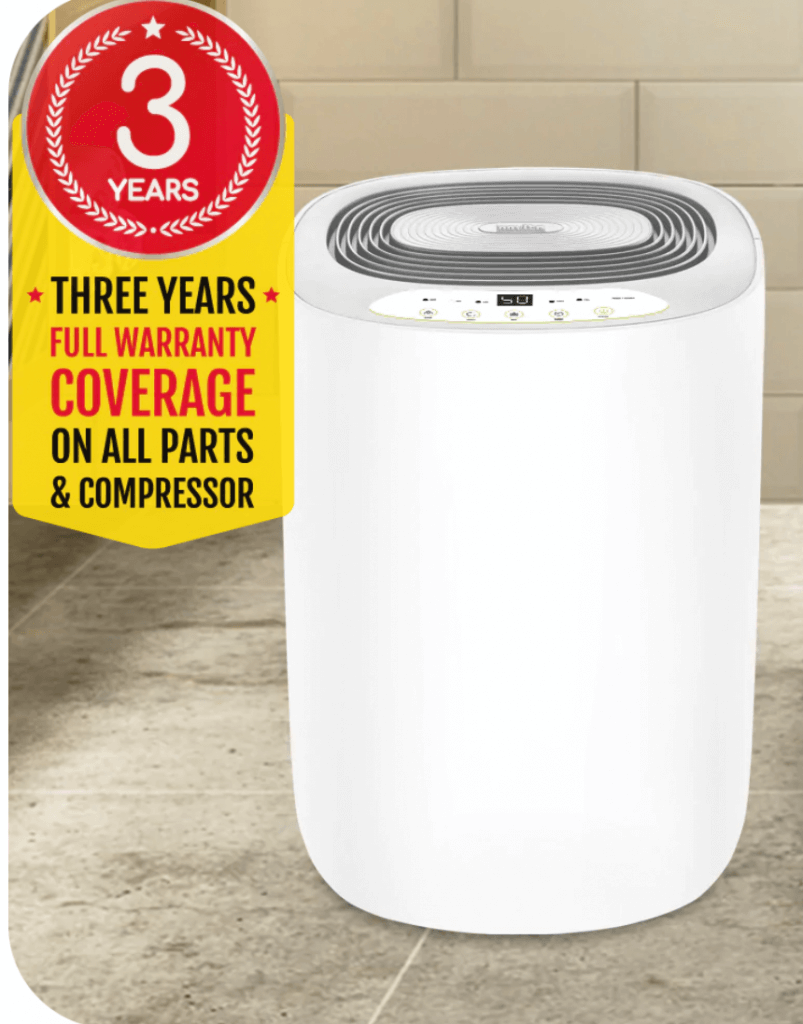 The air purifier has a three year warranty on it.