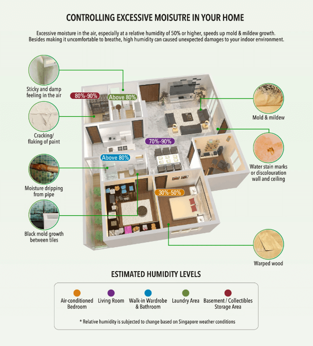 Controlling odors in your home infographic.